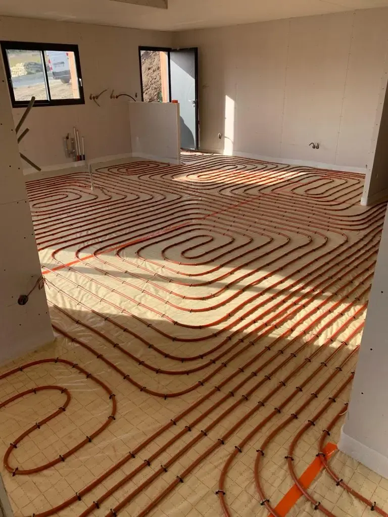 installation d'un plancher chauffant